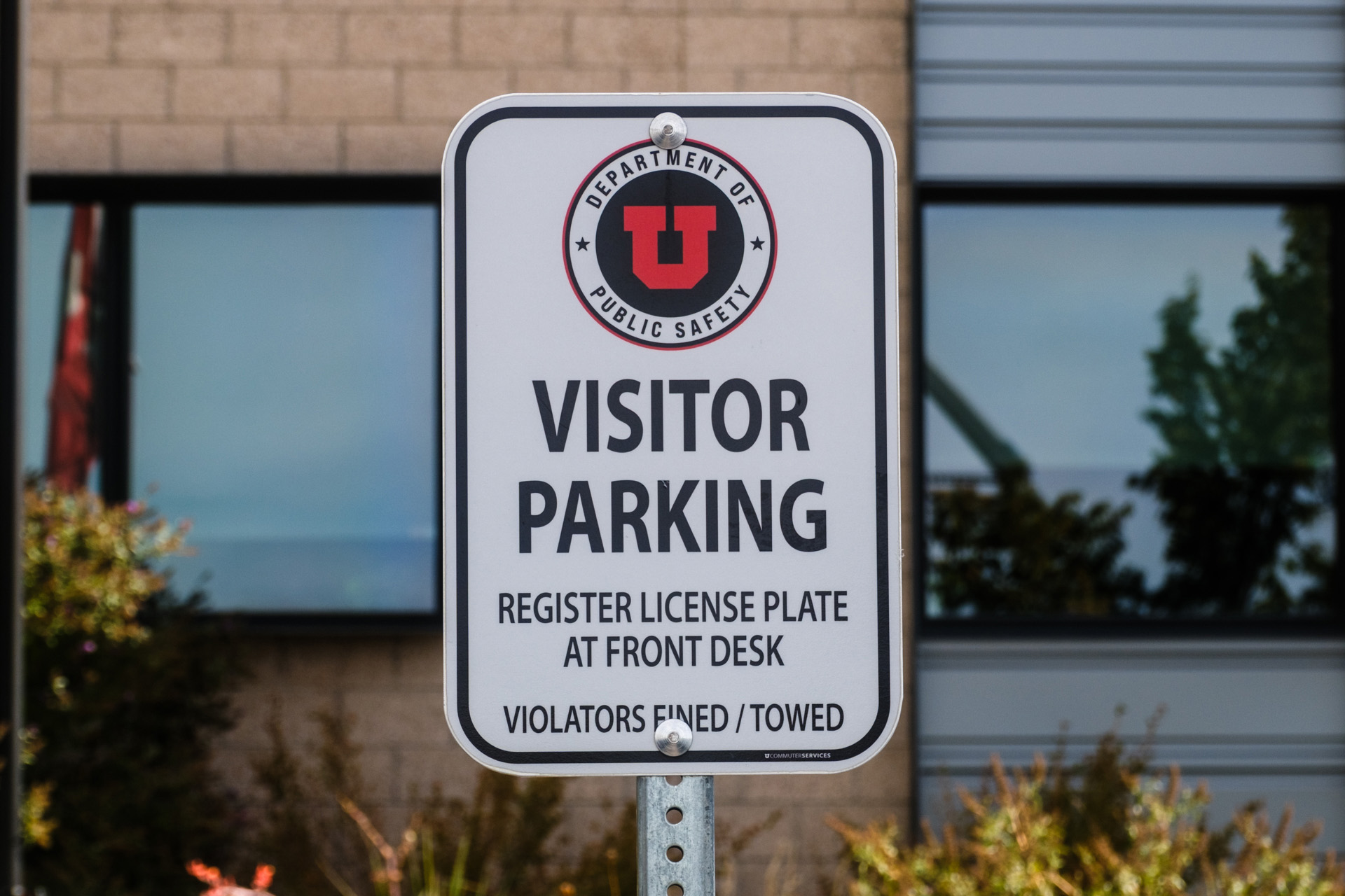 University of Utah Police Department parking sign design